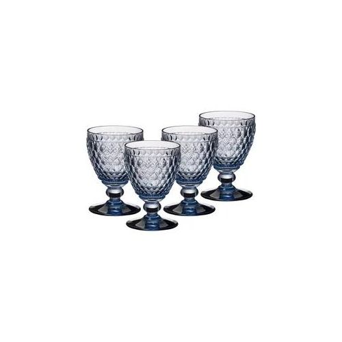 Weißweinglas VILLEROY & BOCH "Weißweingläser Boston Coloured 230 ml 4er Set", blau, Glas, Trinkgefäße, Weißweinglas