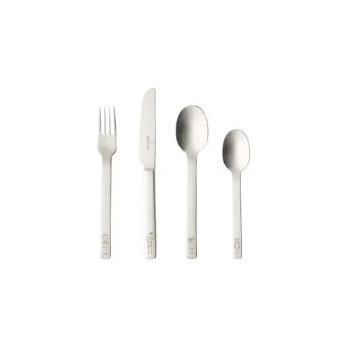 Kinderbesteck VILLEROY & BOCH "Kinderbesteck One 4er Set silber", silber, Essbesteck-Sets