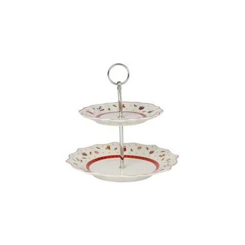 Etagere VILLEROY & BOCH "Etagere Toy's Delight ø 24,5 cm bunt", bunt, L:24,5cm, Porzellan, Servierplatten, Etagere