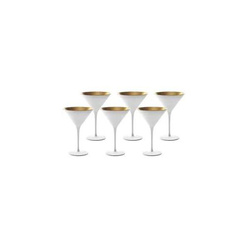 Cocktailglas STÖLZLE "Cocktailschalen Elements 240 ml 6er Set", bunt (weiß, gold), Glas, Trinkgefäße, Cocktailglas