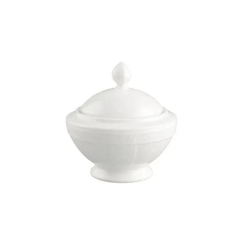 Zuckerstreuer VILLEROY & BOCH "Zuckerdose White Pearl ø 11,7 cm weiß", weiß, Zuckerstreuer