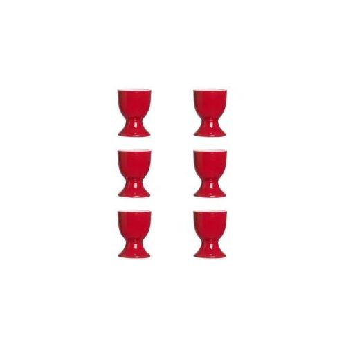Eierbecher RITZENHOFF & BREKER "Eierbecher Doppio ø 5 cm 6er Set", rot, Porzellan, Eierbecher