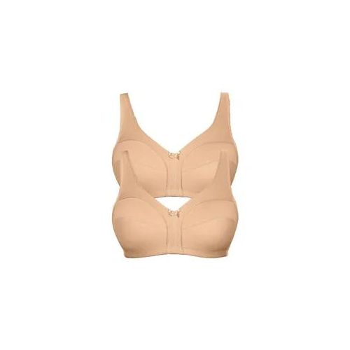 Soft-BH VIANIA "2er Pack Baumwoll Soft BH Basic", Damen, Gr. 75, Cup D, beige (makeup makeup), Obermaterial: 100% Baumwolle CO., BHs Soft-BH