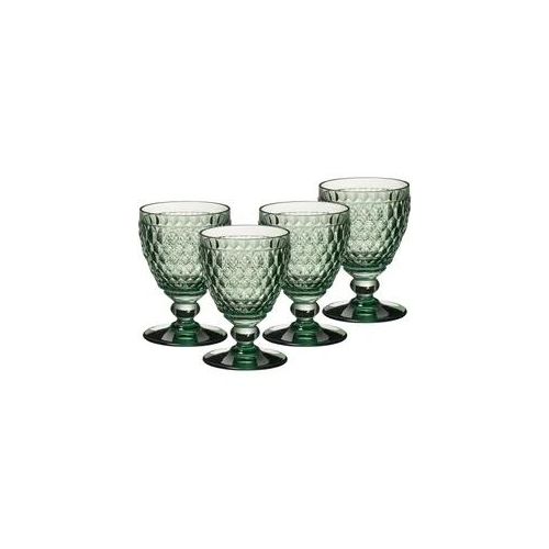 Weißweinglas VILLEROY & BOCH "Weißweingläser Boston Coloured 230 ml 4er Set", grün, Glas, Trinkgefäße, Weißweinglas
