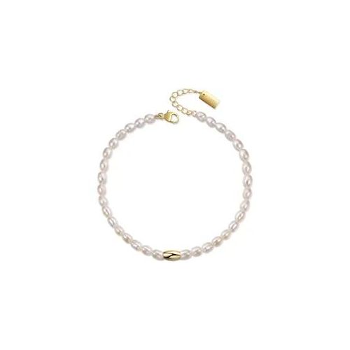 Armband AILORIA "Armband gold/weiße Perle SANGO", weiß, Armbänder, Damen, Armband