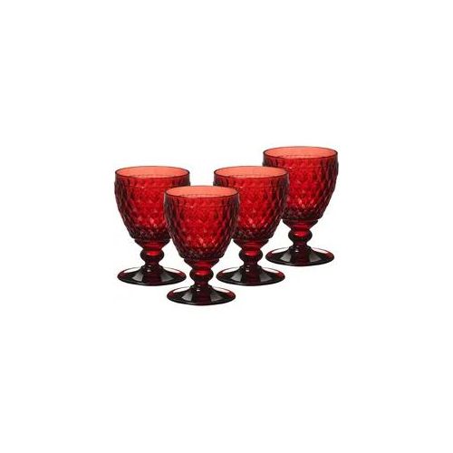 Weißweinglas VILLEROY & BOCH "Weißweingläser Boston Coloured 230 ml 4er Set", rot, Glas, Trinkgefäße, Weißweinglas
