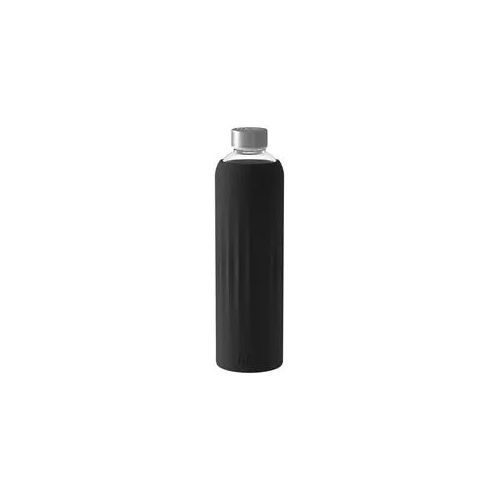 Trinkflasche "Glas-Trinkflasche To Go & To Stay 1 Liter schwarz", schwarz, 1.000ml, LIKE. BY VILLEROY & BOCH, Trinkflaschen, Trinkflasche