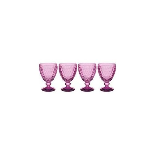 Rotweinglas VILLEROY & BOCH "Rotweingläser Boston Coloured 310 ml 4er Set", pink (berry), Glas, Trinkgefäße, Rotweinglas