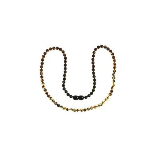 Kette ohne Anhänger OSTSEE-SCHMUCK "- Kugel 5 mm - Bernstein -" Gr. 42, grün (grün, bernsteinfarben), Halsketten, Damen, 42, Bernstein