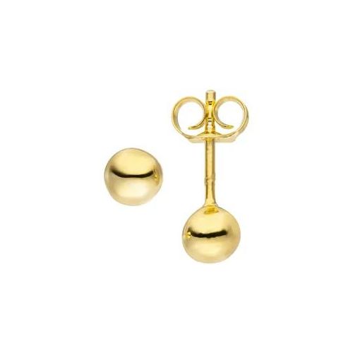 Paar Ohrstecker JOBO "Ohrringe Kugel Kugelohrringe 5 mm", goldfarben, Ohrringe, Damen, 5mm, Silber 925 (Sterlingsilber), 925 Silber vergoldet