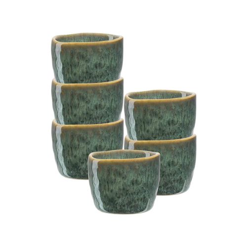 Eierbecher LEONARDO "Eierbecher Matera ø 5,2 cm 6er Set", grün, Keramik, Eierbecher