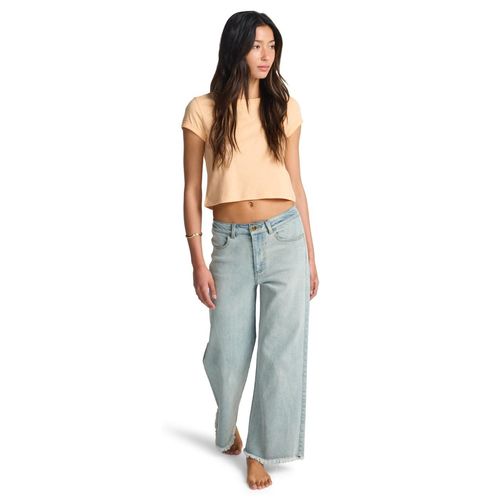 Weite Jeans BILLABONG "Be Free", Damen, Gr. 26 (XS), surf spray, Obermaterial: 98% Baumwolle, 2% Elasthan., Jeans