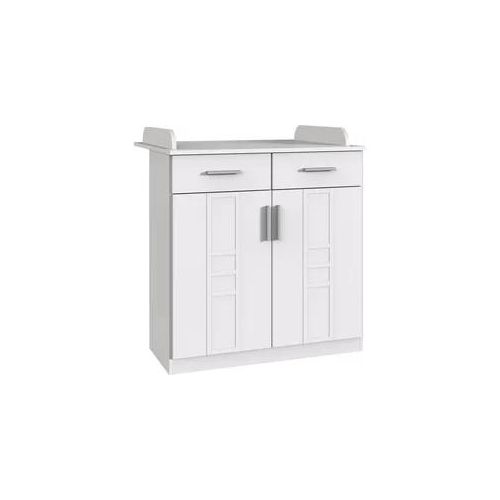 Wickelkommode WIMEX "Borkum", weiß (weiß, weiß), B:91cm H:101cm T:75cm, Holzwerkstoff, Wickelkommoden, Wickelkommode, umbaubar zur Kommode