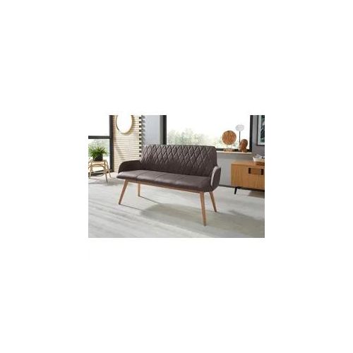 Sitzbank OTTO HOME "Brest", braun (braun, natur), B:160cm H:88cm T:60cm, Sitzbänke, Essbank Polsterbank Sitzbank, Schuhbank, Garderobenbank, Bank Breite 160 cm