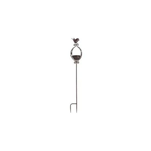 Vogeltränke AMBIENTE HAUS "Vogelbad - Stecker 100cm", braun (antikbraun), B:15cm H:100cm T:11cm, Eisen, Haustiertränken