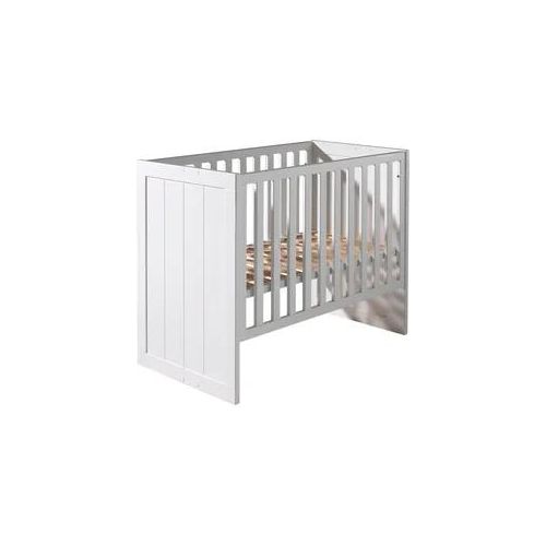 Babybett VIPACK, weiß, B:130cm H:88cm T:68cm, Holzwerkstoff, Babybetten, Babybett, Babybett mit Liegefläche 60 x 120 cm weiß lackiert