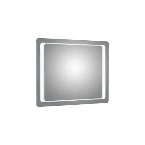 Badspiegel SAPHIR "Quickset Spiegel inkl. LED-Beleuchtung und Touchsensor, 90 cm breit", silber (alufarben), B:90cm H:70cm T:3cm, Aluminium, Holzwerkstoff, Spiegel, Badspiegel, Flächenspiegel rechteckig, 12V LED, 20 Watt, Wandspiegel