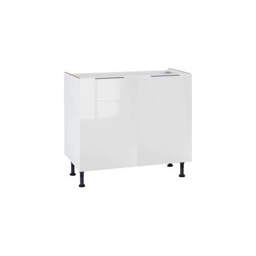Spülenschrank OPTIFIT "Tara", weiß (weiß glanz), B:90cm H:87cm T:58,4cm, Schränke, Spülenschrank, Breite 90 cm
