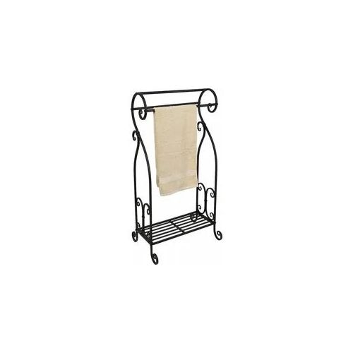 Handtuchhalter AMBIENTE HAUS, schwarz, B:45cm H:90cm T:33cm, Metall, Handtuchhalter, Handtuchhalter, (gedreht) 90 cm
