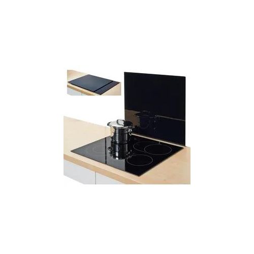 Herdblende-/Abdeckplatte ZELLER PRESENT "XL", schwarz, B:50cm L:56cm T:0,5cm, Herdabdeckplatten, Silikonfüßen