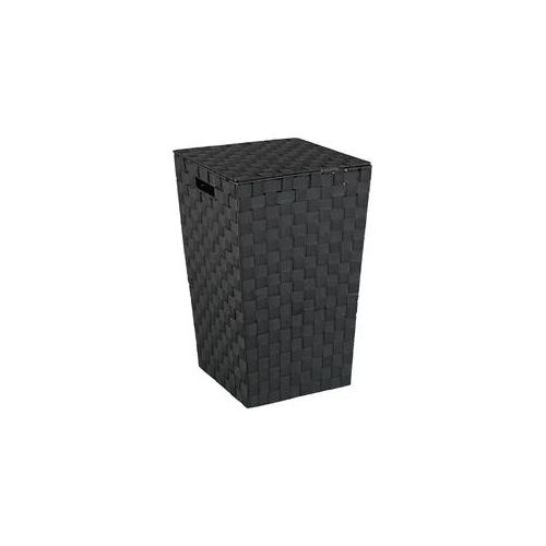 Wäschesortierer WENKO "Adria Square", schwarz, B:33cm H:53cm T:33cm, Polypropylen, Wäschesammler, Wäschesortierer