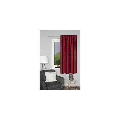 Vorhang HOME WOHNIDEEN "THERMOCHENILLE" Gr. 1, rot (bordeaux), B:135cm H:145cm, Polyester, Gardinen, Thermochenille THERMO Uni
