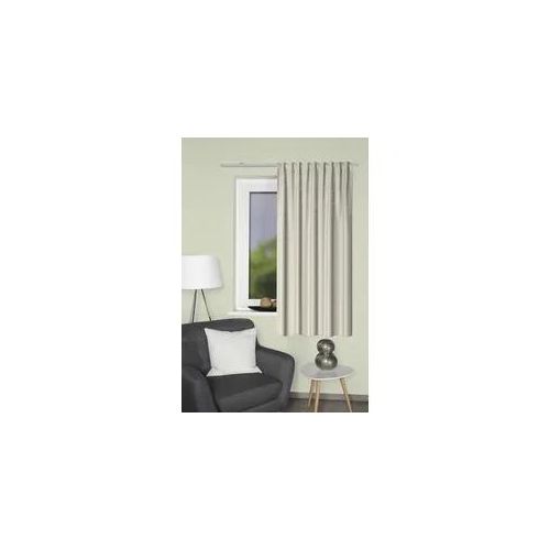 Vorhang HOME WOHNIDEEN "THERMOCHENILLE" Gr. 1, beige (natur), B:135cm H:145cm, Polyester, Gardinen, Thermochenille THERMO Uni