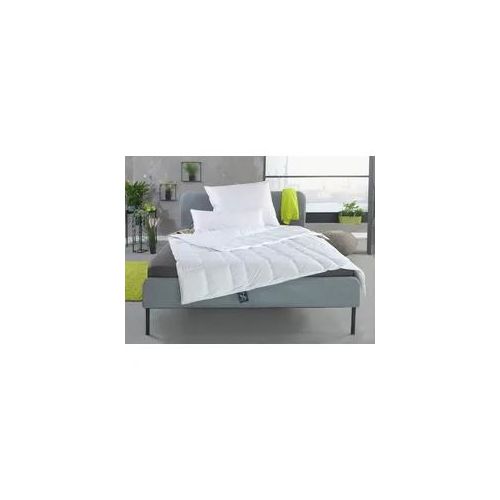 Gänsedaunenbettdecke HAEUSSLING "Select - Made in Green", weiß, B:155cm L:200cm, Bettdecken Bezug: 100% Baumwolle. Bettdecken Füllung: 100% Gänsedaunen, Bettdecken, hochwertiges Daunenprodukt