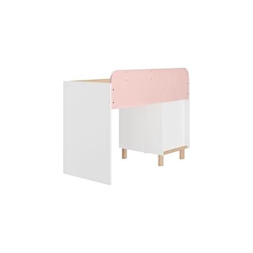 Schreibtisch GAMI "Romy", weiß (weiß, eiche hell), B:110cm H:85cm T:52cm, Tische, Schreibtisch, Elegantes Design für eine sanfte und feminine Atmosphäre.