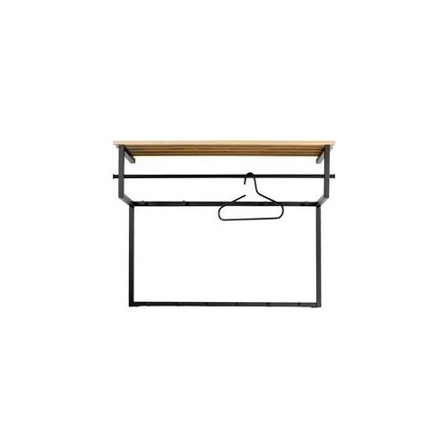 Garderobenleiste SPINDER DESIGN, schwarz, B:100cm H:76cm T:34cm, Metall, Garderobenhalter, Metall, Breite 100 cm, Familien-Garderobe, 11 Haken