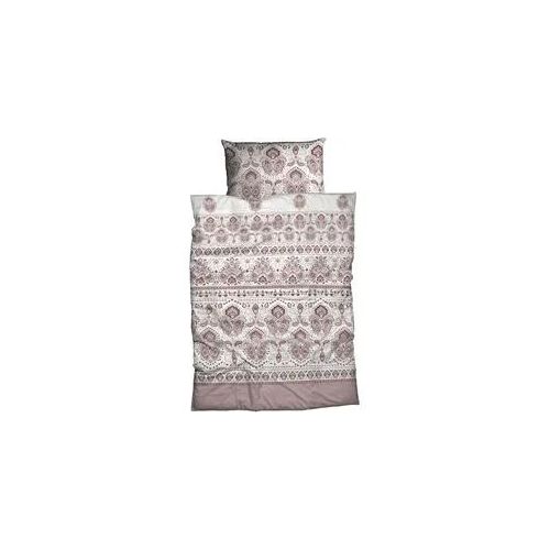 Bettwäsche CASATEX "Meriane", rosa (ashrose), B/L: 135cm x 200cm, 1 Stk., 1 Stk., Satin, B/L: 80cm x 80cm, 2 Stk., Satin, Obermaterial: 100% Baumwolle, Bettwäsche, Bettwäsche, exquisite, edle und detailreiche Bettwäsche