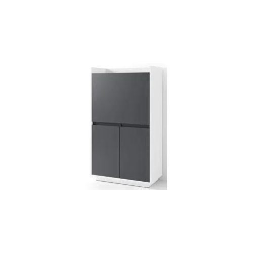 Sekretär BYLIVING "Hannes", weiß, B:80cm H:141cm T:40cm, Sekretäre, Sekretär, platzsparende Arbeitslösung mit viel Stauraum, Breite 80 cm