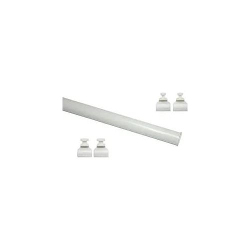 Beschwerungsgewicht GARDINIA "Unterprofil zum Klipsen" Gr. 1, weiß, L:60cm, Aluminium, Beschwerungsgewichte, Serie Flächenvorhang-Technik Atlanta 3-läufig