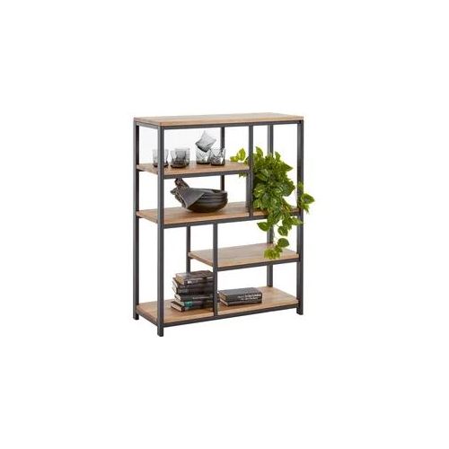 Raumteiler NIEHOFF SITZMÖBEL, braun, B:85cm H:108cm T:36cm, Massivholz, Regale, Raumteiler, Regalsystem, auch als Raumteiler nutzbar, Balkeneeiche natur massiv