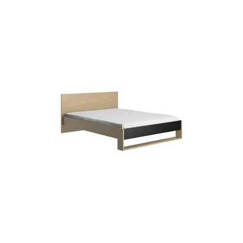 Kinderbett GAMI "NAEL", schwarz (eiche rookwood nachbildung, eiche rookwood nachbildung, eiche rookwood nachbildung, schwarz), B:150cm H:80cm L:205cm, Betten, Kinderbett