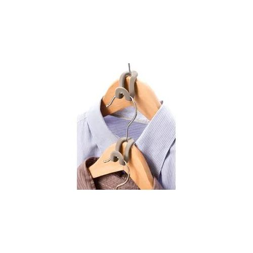 Kleiderhaken RUCO, grau, B:2,5cm H:4cm L:2cm, Kunststoff, Haken, Kleiderhaken, für Bügel, aus Kunststoff