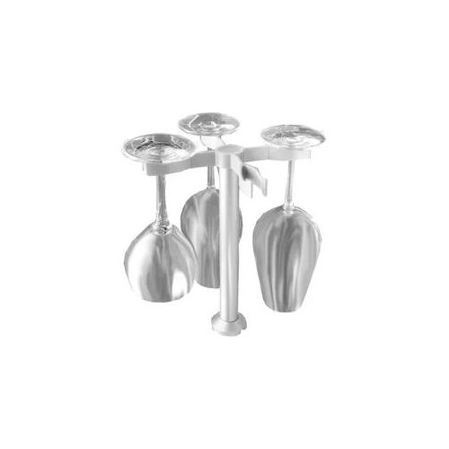 Küchenregal RUCO, silber (silberfarben), Aluminium, Regale, Gläserhalter für die Spülmaschine, Aluminium, für 4 Gläser