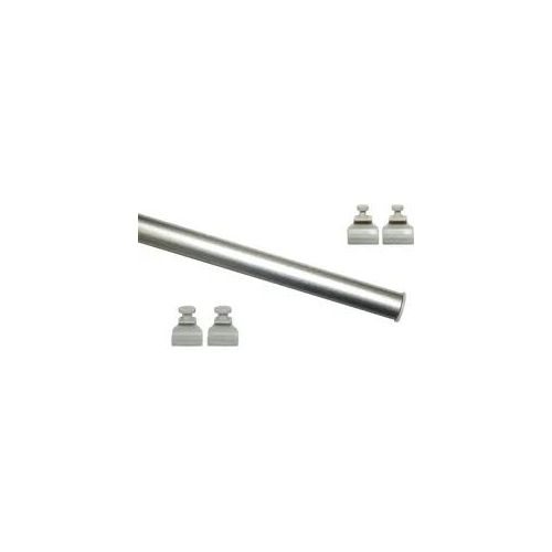 Beschwerungsgewicht GARDINIA "Unterprofil zum Klipsen" Gr. 1, silber (silberfarben), L:60cm, Aluminium, Beschwerungsgewichte, Serie Flächenvorhang-Technik Atlanta 3-läufig