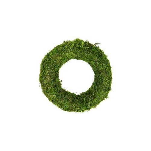 Kunstkranz I.GE.A. "Kranz aus Moos und Rattan Weidenkranz Blumenkranz Dekokranz", grün, B:20cm H:20cm L:4cm, Rattan, Kunstpflanzen, Landhaus Kränze Rohling Tischdeko