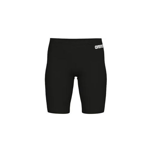 Badehose ARENA "BOY'S TEAM SWIM JAMMER SOLID für Jungs", Kinder, Gr. 140, N-Gr, schwarz-weiß (schwarz, weiß), Obermaterial: 100% Polyester, Badehosen Badehose