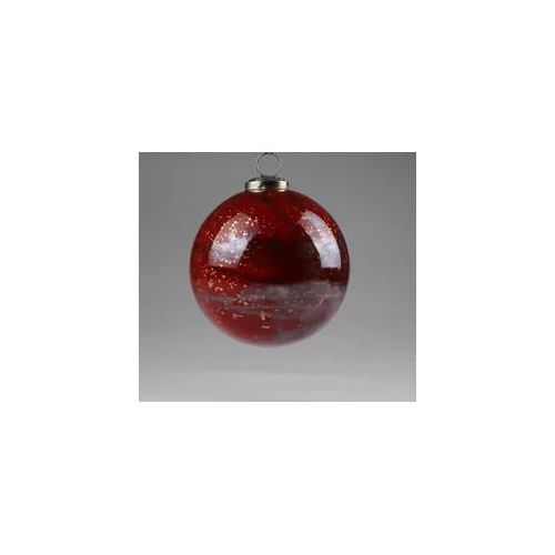 Weihnachtsbaumkugel AM DESIGN "aus Glas, Ø: 8 cm", rot, Ø:8cm, Glas, Weihnachtsbaumkugeln, 4er Set