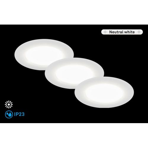 BRILONER LEUCHTEN LED Einbauleuchte "FLAT IN", weiß, Leuchten