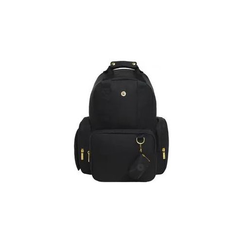 Wickeltasche HUGGIES BABYWEAR, Damen, schwarz, Canvas, Nylon, unifarben, Taschen, inklusive Wickelunterlage, ohne abgebildete Accessories