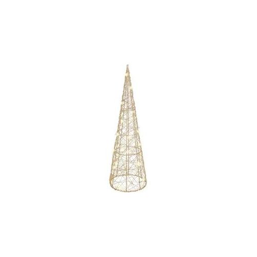 LED-Dekofigur I.GE.A. "LED-Pyramide", gold, B:14cm H:45cm, Draht, Dekofiguren, Dekofigur Weihnachtspyramide Weihnachtsdeko Weihnachtsbaum Christbaum