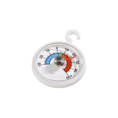 XAVAX Kühlschrankthermometer, weiß, B:9cm H:1,6cm T:15,5cm, Temperaturmessgeräte, Thermometer für Kühlschrank
