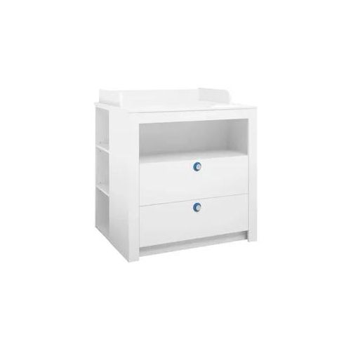 Kommode BEGABINO "Paula Wickelkommode", weiß, B:96,2cm H:105,4cm T:78cm, Dekorfolie, Sideboards, Kommode, Weiß Kommode mit Aufsatz, Wickelkommode mit Schubkästen