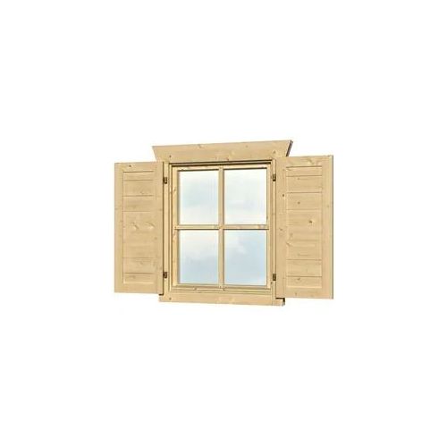 Fensterladen SKANHOLZ, beige (natur), Massivholz, Fensterläden