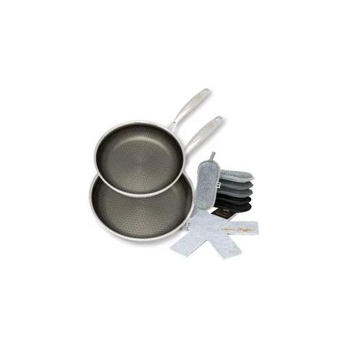 Pfannen-Set HENSSLERS "HENSSLERS Kochbox Deluxe", silberfarben, Pfannen, Exklusives Set für OTTO