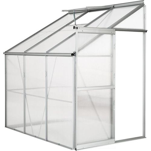 Polycarbonat-Anlehngewächshaus "Dill" 190 x 125 x 195 cm - 2,37 m²