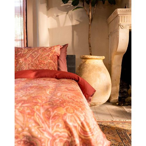 Bettwäsche KAYORI "Luay", rosa, B/L: 135cm x 200cm, 1 Stk., 1 Stk., Mako-Satin, B/L: 80cm x 80cm, 2 Stk., Mako-Satin, Obermaterial: 100% Baumwolle, Bettwäsche, Bettwäsche, 100% reiner Bio-Baumwoll-Satin